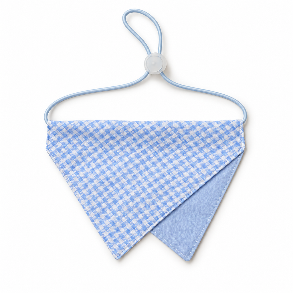 Blue Gingham Pet Bandana