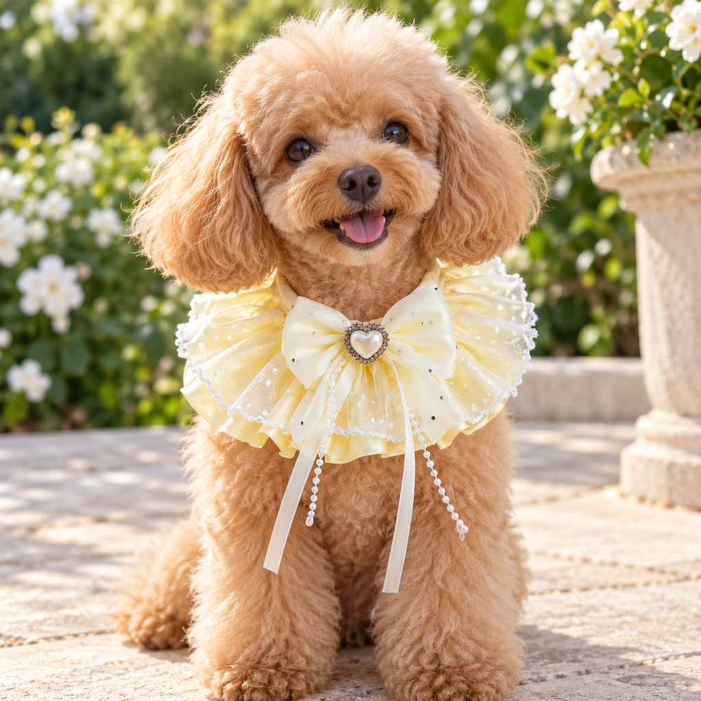 Yellow Fairy Ruffle Pet Collar
