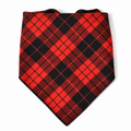 Red and Black Small-Check Pet Bandana
