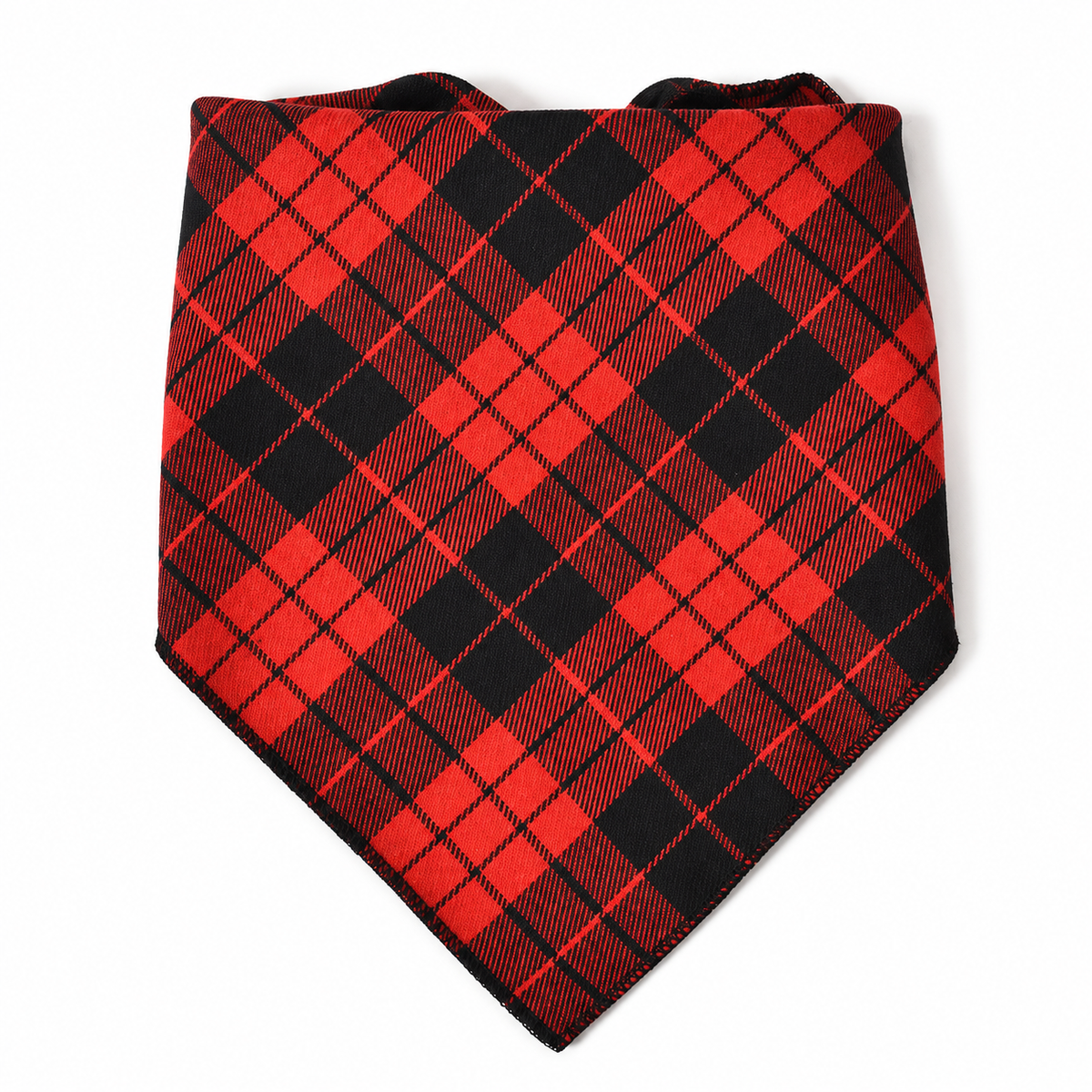 Red and Black Small-Check Pet Bandana
