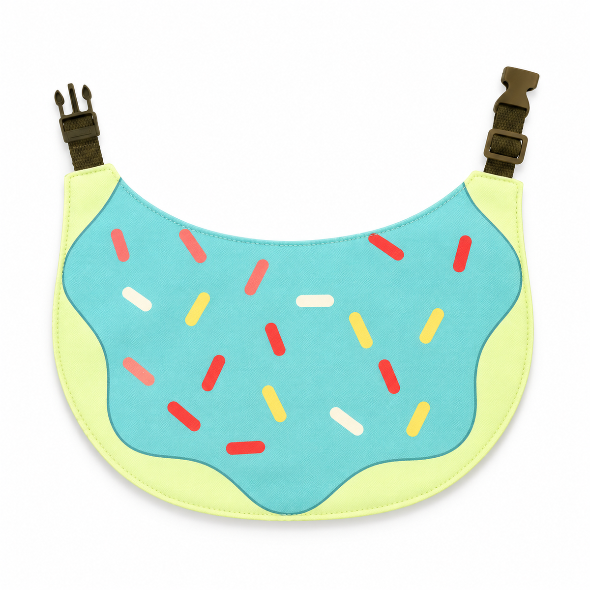 Green Donut Dog Drool Bib