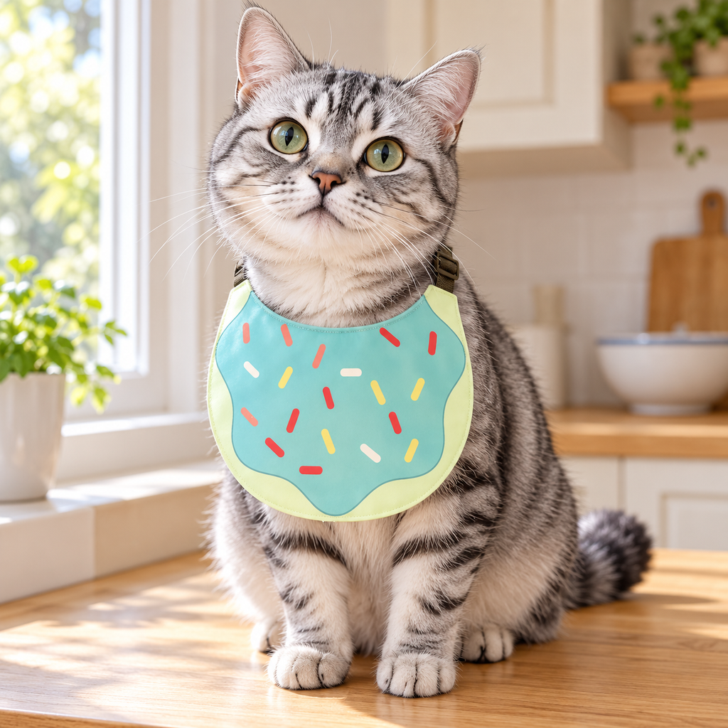 Green Donut Dog Drool Bib