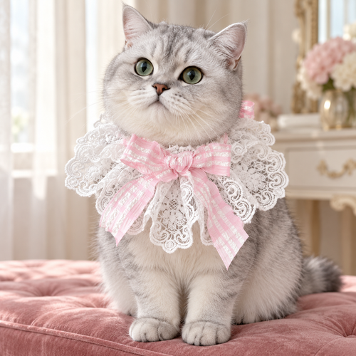 Fairy Pink Lace Pet Collar