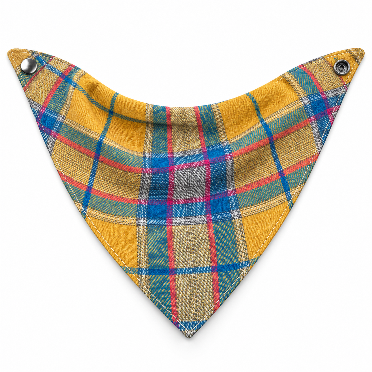 Yellow Plaid Pet Bandana